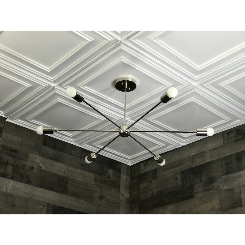 Lustree shpere 6 lumières spoutnik Maxime, Nickel poli