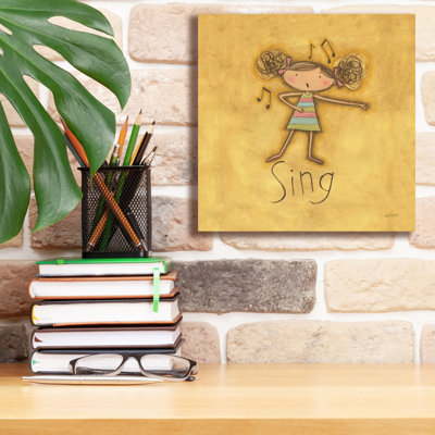 'Sing' by Anne Tavoletti Canvas Wall Art, 12" x 12"