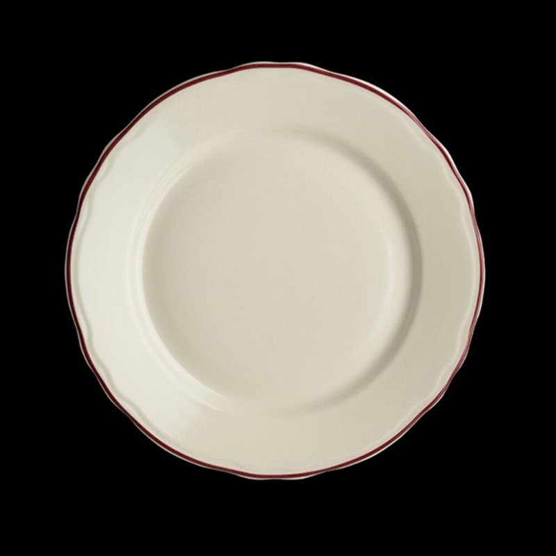 STYLELINE Maroo Plate Styleline, Blanc/rouge