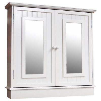 76.3mm W 75.5mm H Surface Medicine Cabinet Mirror 2 Adjustable