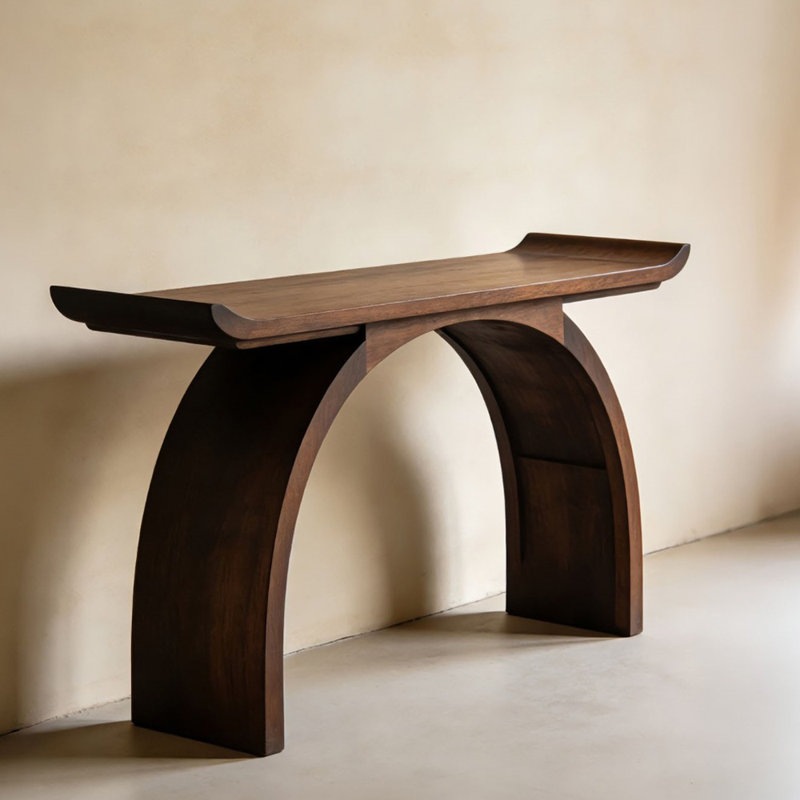 Console en bois massif de style américain., H 35,4 po x l 55 po x P 14,9 po