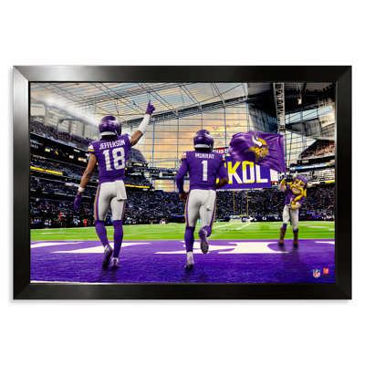 NFL MINNESOTA VIKINGS 2 PLAYER 27"X39" FRAMED PRINT