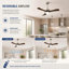 Ventilateur de plafond en bois massif à 3 pales de 42 po avec lumière et télécommande-322523512-322523514-322523518
