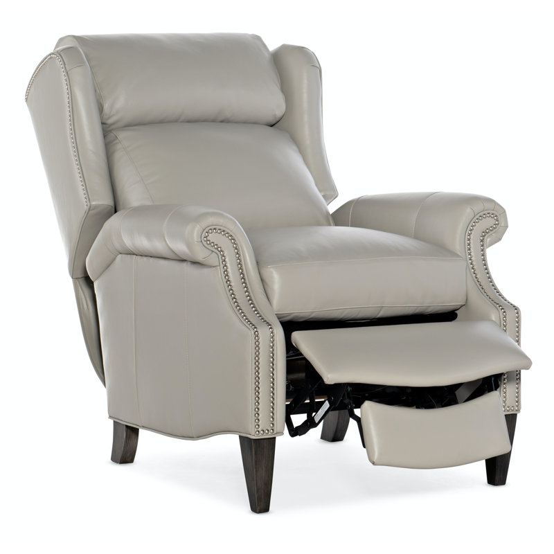 Miller Recliner, Aline Fumo Genuine Leather, Cobblestone, Natural