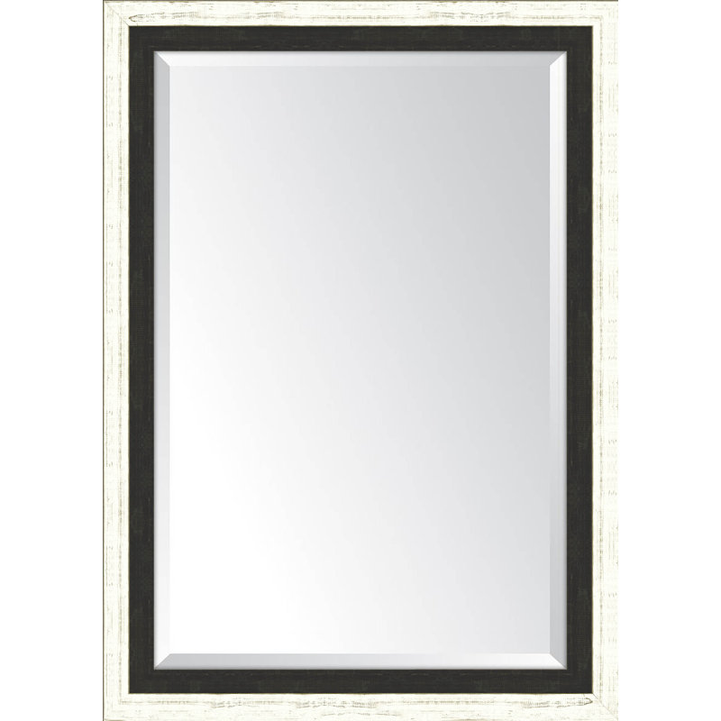 Wood Flat Wall Mirror, 42" H x 30" W, Yellow