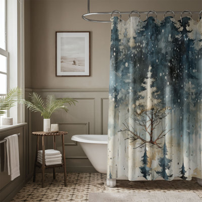Winter Tree Art - Premium Shower Curtain