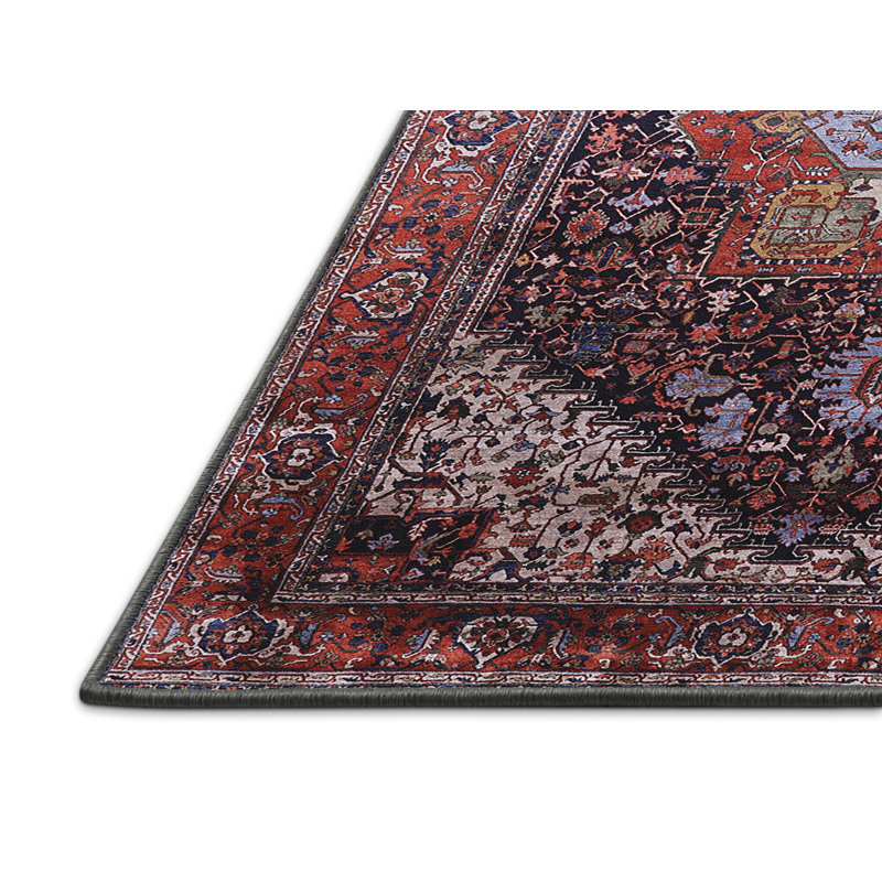 Tapis brun à motif oriental, Rectangle 7 pi x 9 pi