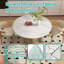 Plateau de table rond en verre trempé Marble Design, protecteur de table gris épais de 8 mm, plateau de table de remplacement-122766826-122766821