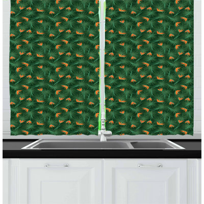 Floral Tailored Kitchen Curtain