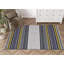 Tapis décoratif à rayures gris-1810997891