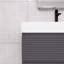 Ensemble de meuble-lavabo mural simple 30 po gris avec plateau en acrylique blanc