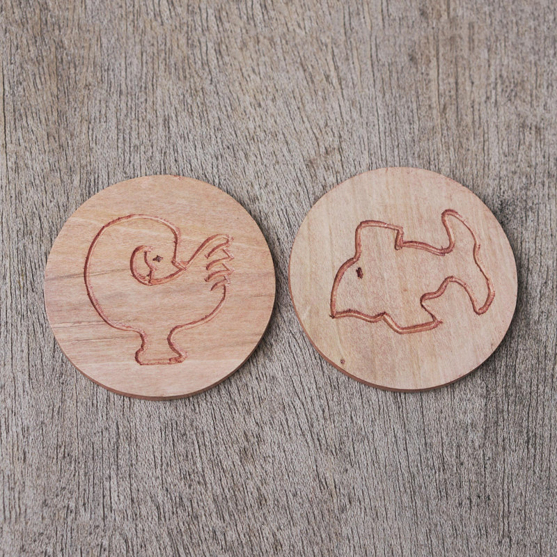Sous-verres en bois fait à la main