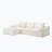 Boucle Sectional Sofa with pillows,No Assembly Needed-106714678