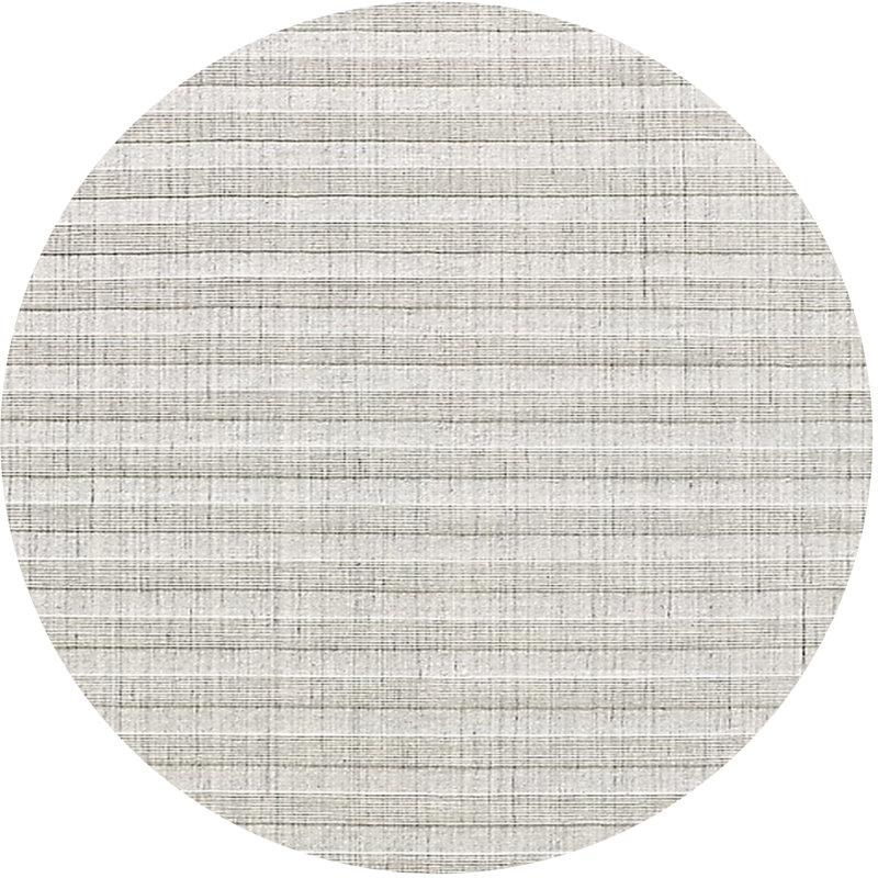 Tapis rayé gris Sakho, Rond 6 pi