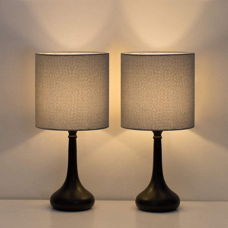 Briggston Metal Table Lamp, Gray, Black