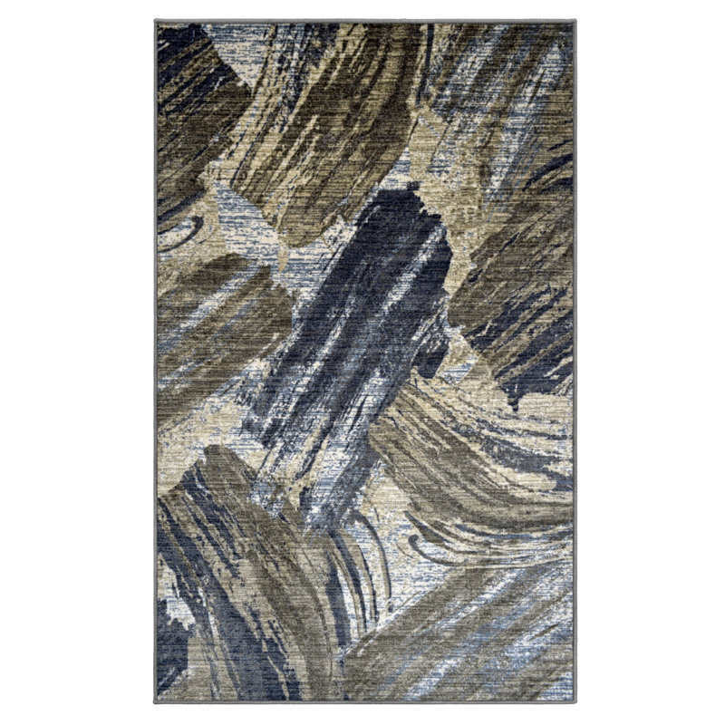 Tapis d'intérieur 100% nylon Brannon, Rectangle de 5 pi x 8 pi
