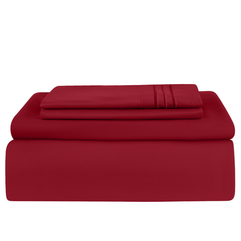 Lux Decor 6-Piece Ultra-Soft Microfiber Sheet Set Deep Pocket Fitted Sheet, Wrinkle & Fade-Resistant, Hotel Quality Bedding