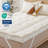 Ultra Plush 3inch Thick Feather Bed Mattress Topper, 100% Organic Cotton Shell-129594604
