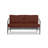Delaine 56.5'' Wide Straight Powder Coated Aluminum Loveseat with Cushions-70110009-70110011