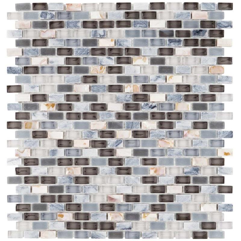 Paragon Moon Jewel Mini Brick Pattern Tile, Surf Periwinkle Purple