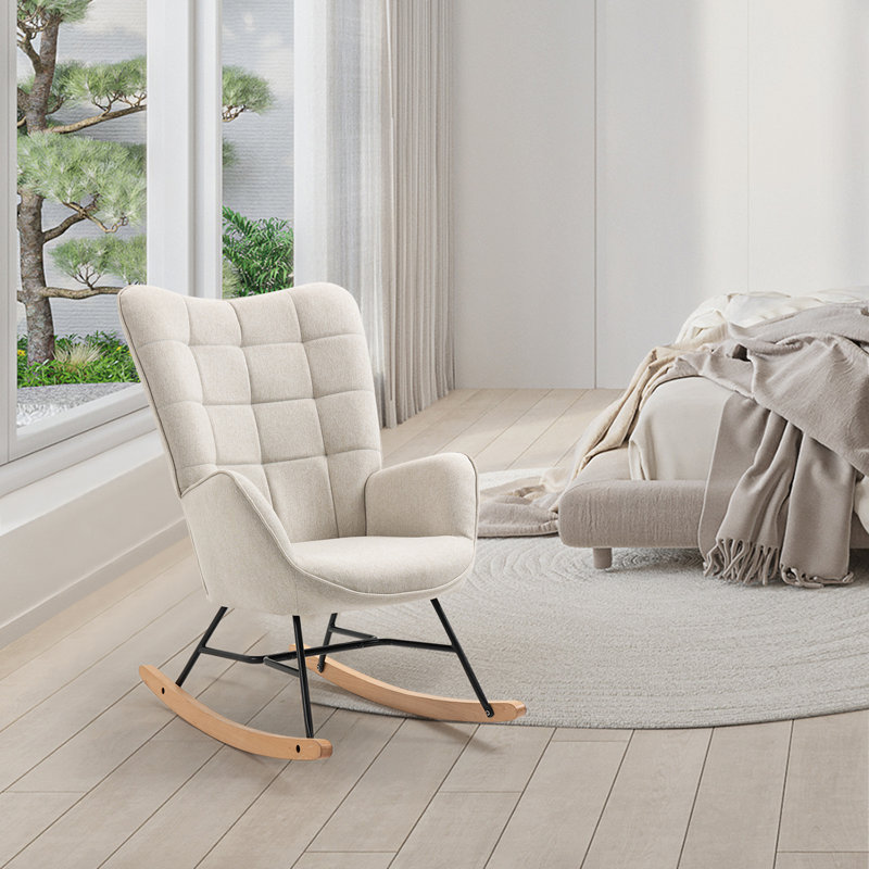 Everley Rocking Chair, Beige