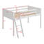 Lit mezzanine simple en bois avec échelle-3150999