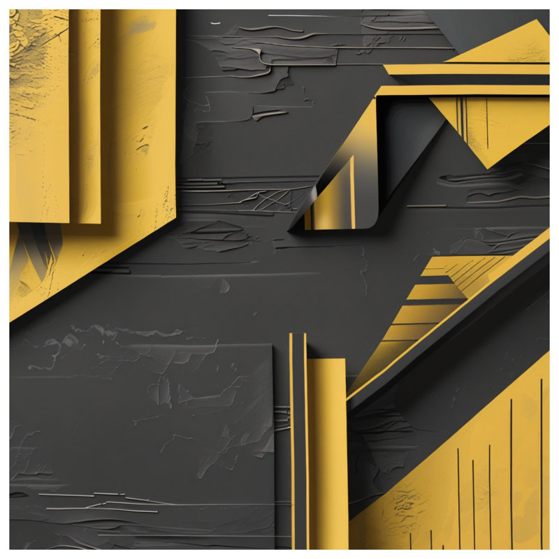 Coussins décoratifs jaunes et noirs à géométrie double face, 18 x 18 pouces