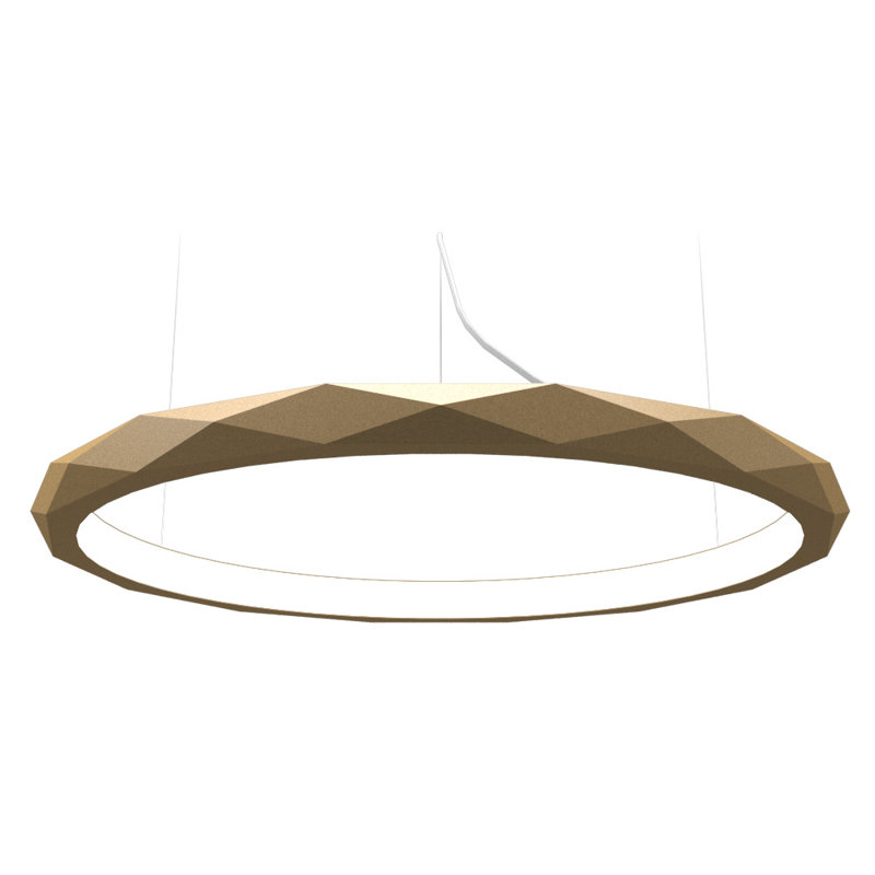 1 - Light LED Pendant, Imbuia, 2.34" H x 39" W x 39" D