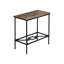 2 tables d'appoint rectangulaires, taupe et métal noir, tablette de salon en métal, mobilier de salon, décor