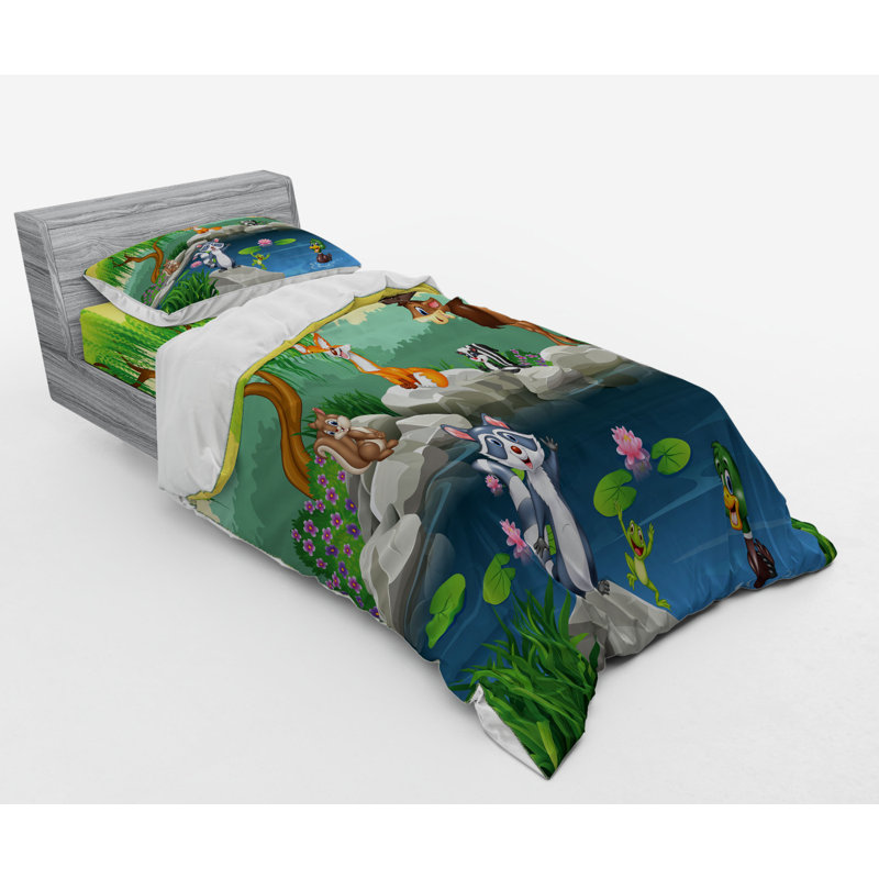 Ensemble de housse de couette en microfibre, Housse de couette simple + 6 pièces supplémentai