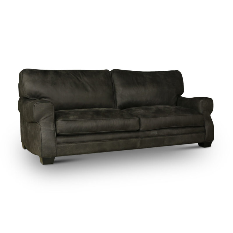 Stafford Leather Sofa, Midnight (Longhorn), Espresso