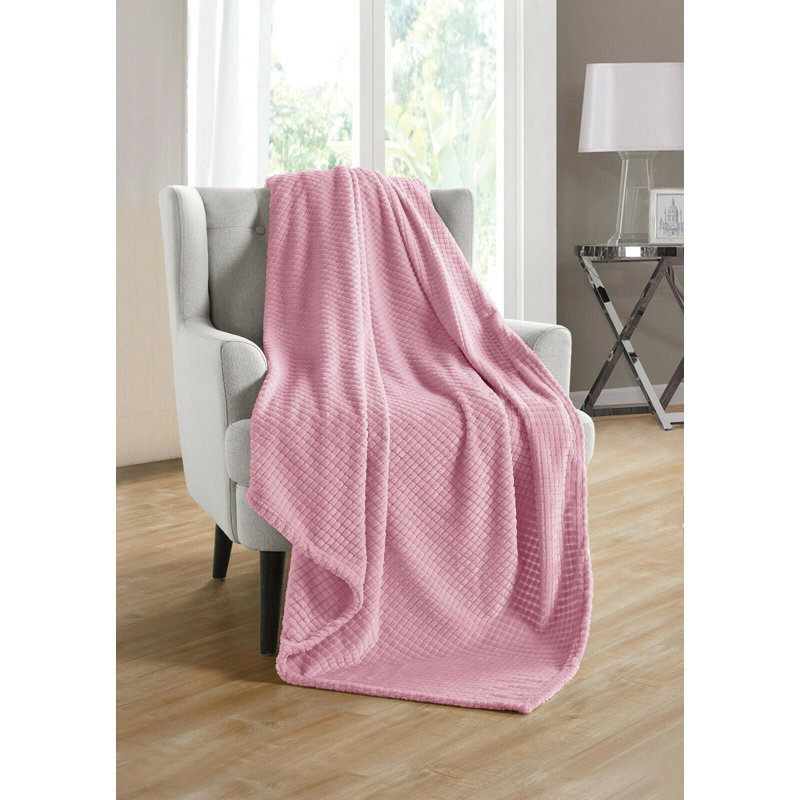 Plain Weave / Muslin Throw Blanket, Pink