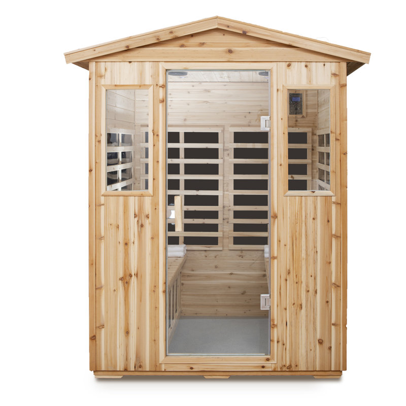 Sauna d'extérieur à infrarouge lointain à quatre places pour quatre personnes