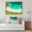 Vue aérienne de la plage tropicale turquoise I - photographie sur toile-67386091-67386092
