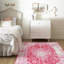 Tapis rose à médaillon oriental Lofland-1495285290