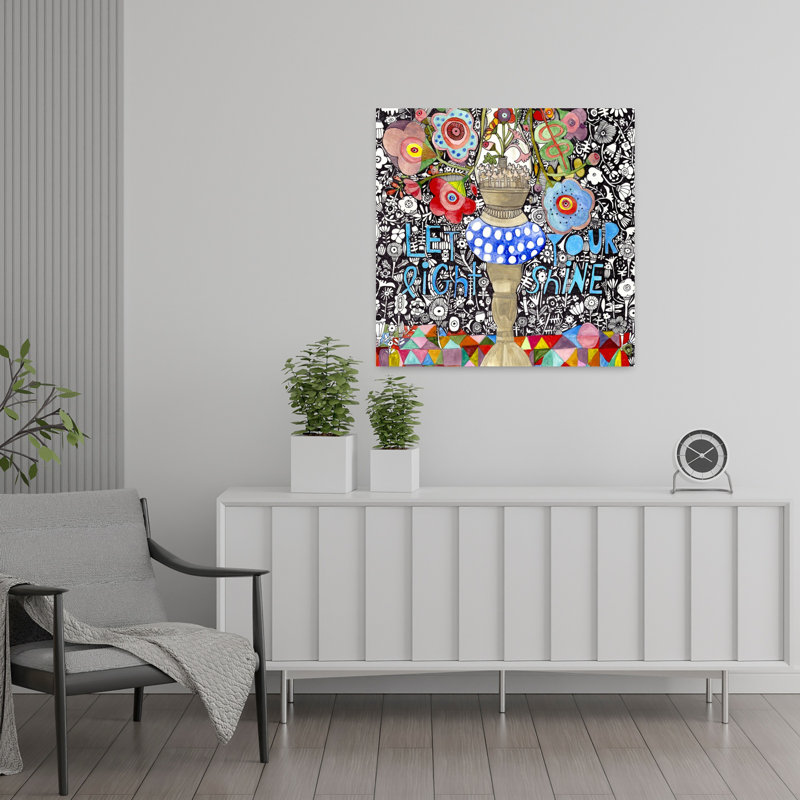 Art contemporain contemporain abstrait coloré, H 24 po x l 24 po