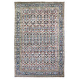 Mina Khani Wool Southwestern Area Rug in Blue/Aqua/Brown