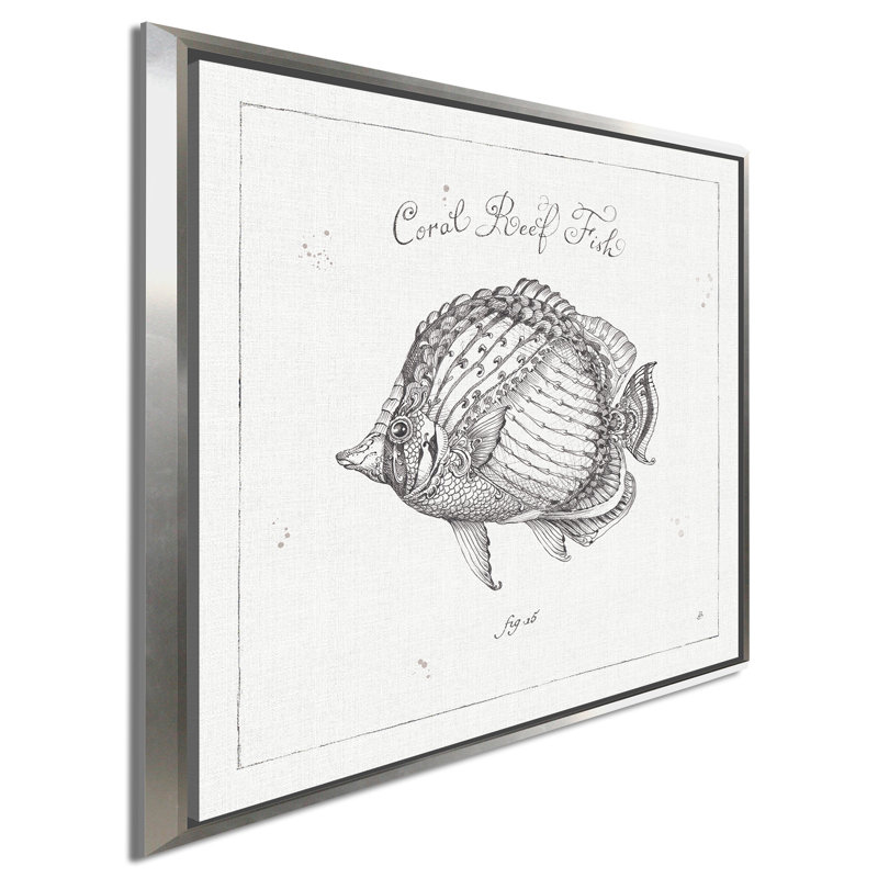 " Underwater Life VI ", 21.5" H x 21.5" W x 2" D, Silver Floater Frame