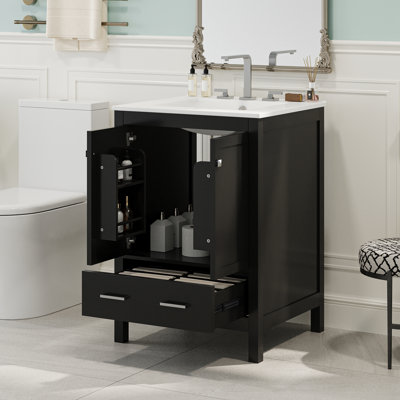 Meuble-lavabo autoportant 24 po avec lavabo simple 24 po