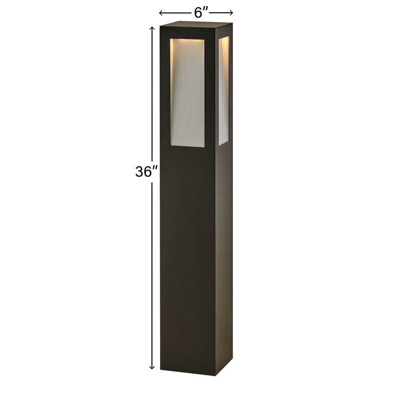 Taper Integrated LED Metal Bollard Light, Bronze