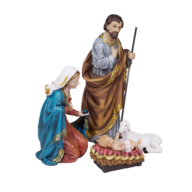 Ensemble de 4 figurines de crèche de Noël