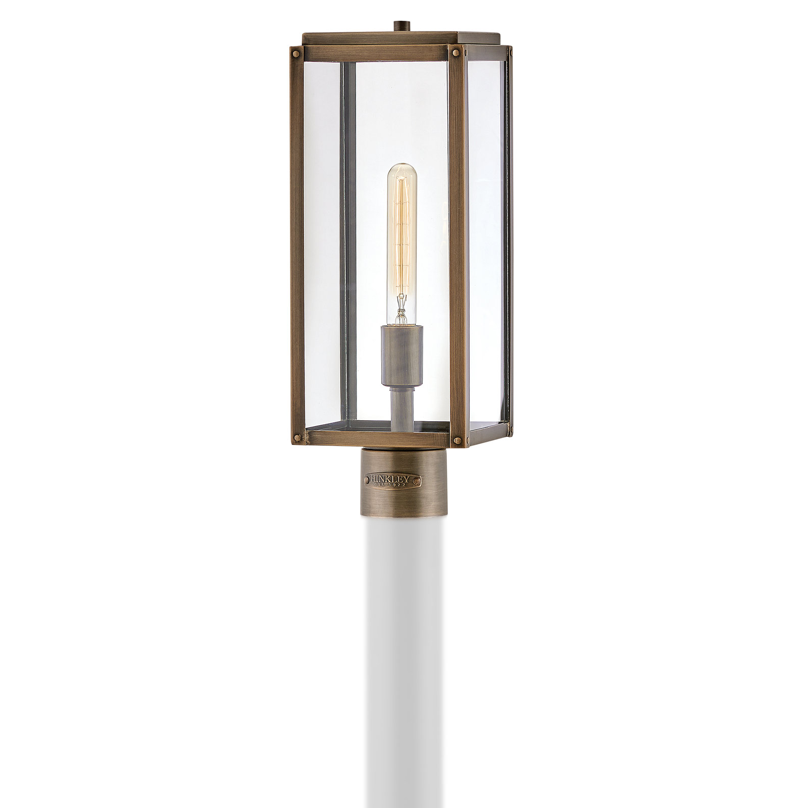 Caliana Transparent Outdoor Lantern Head, Burnished Bronze, 18.5" H x 6" W x 6" D