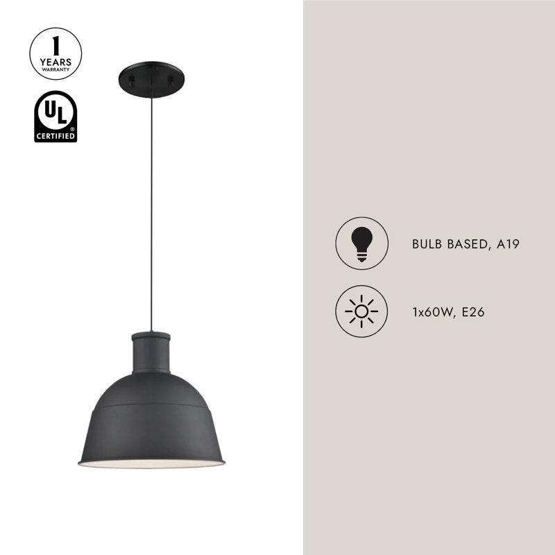 Irving 1 - Light Single Pendant, Indigo Blue, 12" H x 13" W x 13" D