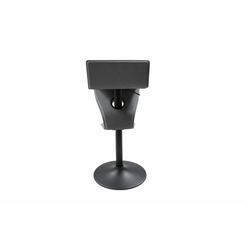 Dilsad Adjustable Height Bar Stool, Gray, Black