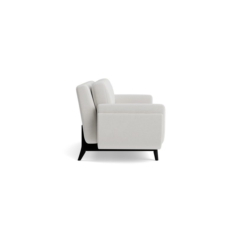 Regatta 100 Sofa, Performance Velvet - Silver, Black