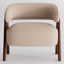 Chaise d'appoint moderne avec dossier courbé et pieds en bois massif-791773422