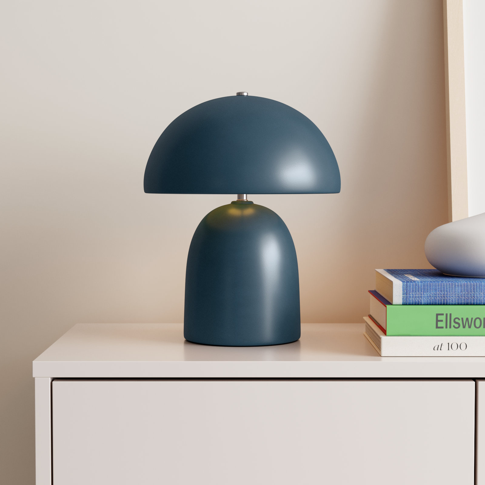 Hardacre Ceramic Table Lamp, Midnight Sky/Matte White