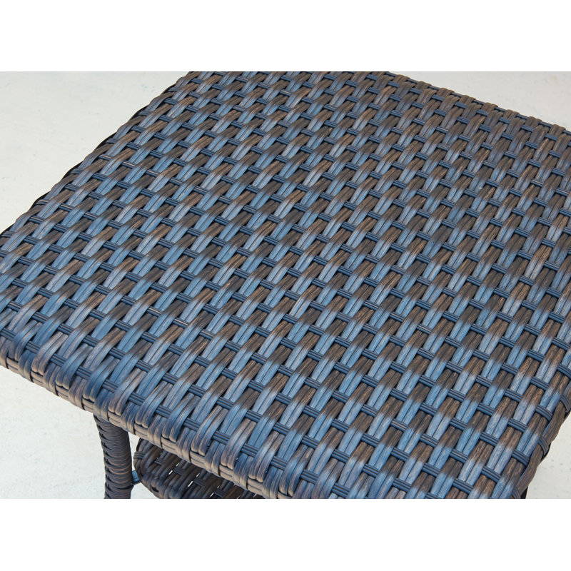 Hanley Rectangular Wicker Outdoor Coffee Table, Brown