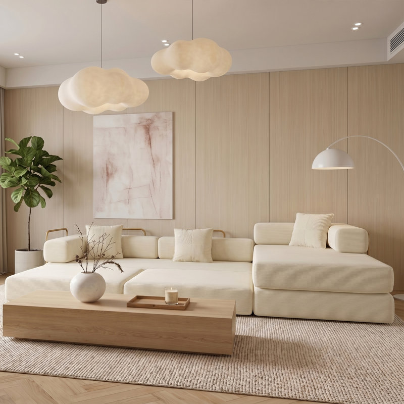 Canapé modulaire Corduroy, Beige