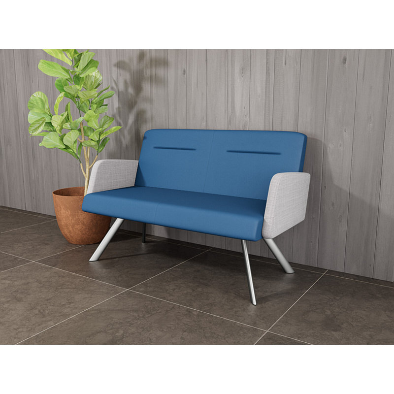 Causeuse Willow, Argent argent, Patriot Plus - bleu / gris chambray, Yes
